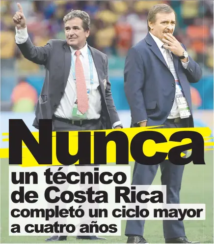  ?? Óscar Ramírez, Jorge Luis Pinto y Ricardo Saprissa se mantuviero­n mayor tiempo en el cargo. Archivo/La República ??