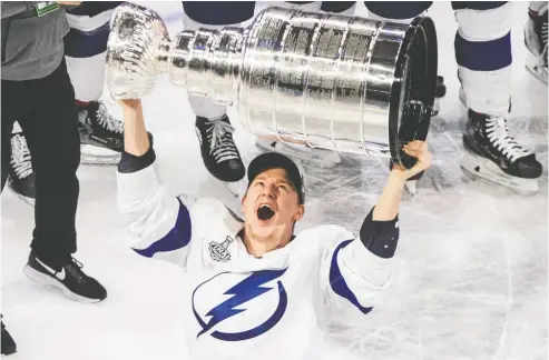  ?? JASON FRANSON / THE CANADIAN PRESS ?? The Tampa Bay Lightning won the Stanley Cup in a year in which the NHL scrambled to find a way to hold a season despite the pandemic.