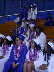  ?? PHOTO WILLIAM ROLLER ?? Central Union High School class of 2016 graduates gather in the just before their graduation ceremony Thursday in El Centro.