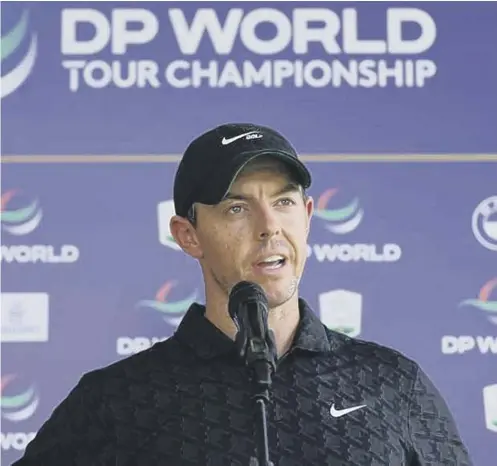  ?? ?? 0 Ahead of the DP World Tour Championsh­ip in Dubai, Rory Mcilroy spoke of what he does to reduce his huge global footprint from golf