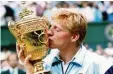  ?? Foto: dpa ?? Der Moment des größten Triumphes: Be cker gewinnt Wimbledon.