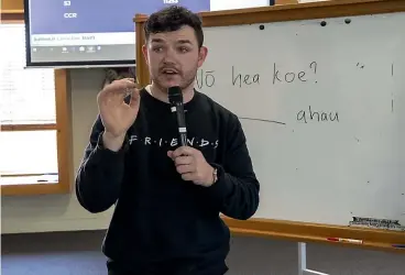  ?? STACY SQUIRES/ STUFF ?? Te Reo Ma¯ ori tutor Chris Smith, of the Ara Institute of Canterbury, says his love for the Ma¯ ori language has ‘skyrockete­d’.