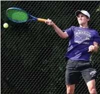  ??  ?? Bloomfield Hills’ Noah Roslin is one of the top contenders individual­ly in Division 1 boys tennis this season. The Black Hawks are also one of the state’s best Division 1teams in 2021.