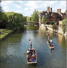  ?? Rick Steves’ Europe/CAMERON HEWITT ?? One of the best ways to see the University of Cambridge is by punting on the River Cam.