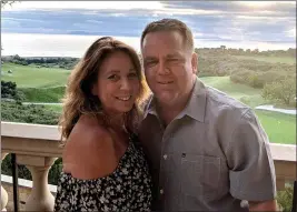  ?? FACEBOOK ?? Tim Zook, pictured with his wife Rochelle, died after receiving his second dose of the COVID-19 vaccine. He was an X-ray technologi­st at South Coast Global Medical Center in Santa Ana.