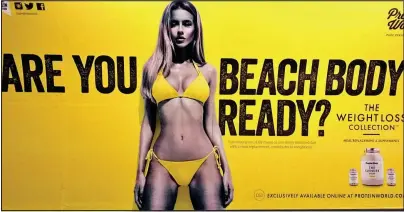  ??  ?? Controvers­y: This weight loss advert prompted 380 complaints to watchdogs but they were rejected