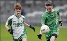  ??  ?? Shane Towey on the attack for St Molaise Gaels.