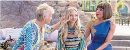  ?? JONATHAN PRIME/COURTESY PHOTO ?? Julie Walters, Amanda Seyfried and Christine Baranski star in ‘Mamma Mia! Here We Go Again.’