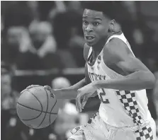  ?? TED S. WARREN/THE CANADIAN PRESS/FILES ?? Canadian Shai Gilgeous-Alexander could be the first guard taken Thursday during the NBA draft.