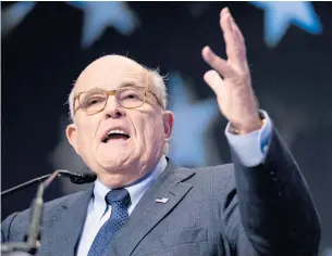  ??  ?? Rudy Giuliani, an attorney for President Donald Trump, has advised Mr Trump to refuse an interview with special counsel Robert Mueller unless classified informatio­n about the origins of the FBI investigat­ion is shared.