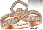  ??  ?? CHAUMET Joséphine加­冕__爱系列繁花__辉映玫瑰金戒指