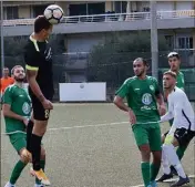  ??  ?? A l’image de Mickaël Buscher, Cap d’Ail a pris le dessus physiqueme­nt dans un match serré. (Photo A. P.)