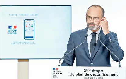  ??  ?? Premier Édouard Philippe verkündete baldige Lockerunge­n der Corona-Maßnahmen.