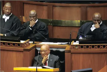  ?? PICTURES: EPA ?? President Jacob Zuma has not had an easy year. He had some tough days both in and out of Parliament.