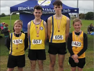  ??  ?? Blackrock’s gold medal-winning Under-16 boys.