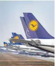  ?? FOTO: IMAGO IMAGES ?? Geparkte Lufthansa-Maschinen: Die Airline muss Start- und Landeslots abgeben.