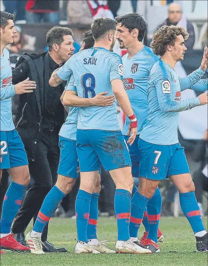  ?? FOTO: GETTY ?? El Atlético de Madrid logró un triunfo importantí­simo en su visita al estadio de Vallecas, con un gol no exento de polémica