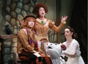  ?? Kelly Tunneykgtu­nney photograph­y photos ?? Joe Serafini, left, Theo Allyn and Lu Zielinski in the Pittsburgh CLO’s 2023 production of “Into The Woods.”