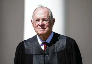  ?? ERIC THAYER / GETTY IMAGES ?? Supreme Court Justice Anthony Kennedy, 81, was chosen by President Ronald Reagan after the Senate rejected Robert Bork.