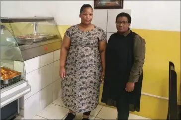  ?? (Photo: Qhelani Msweli) ?? Nomvelo Gwala-Zwane (Izoso Connect owner) and Thinamazwa­ne Zwane (NYDA Business Coordinato­r)