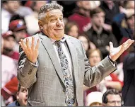  ?? AP/LAURA CHRAMER ?? Coach Bruce Pearl and No. 19 Auburn will not be participat­ing in Saturday’s Big 12-SEC Challenge despite the Tigers’ 18-2 overall record and the fact that they are on top of the SEC standings.