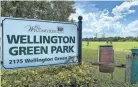  ?? VALENTINA PALM/THE PALM BEACH POST ?? A suggestion to build a performing arts center in Wellington Green Park has brought forth proposals from prominent South Florida developers to bring apartments and more to the site.