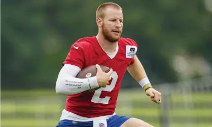  ?? Photograph: Michael Conroy/AP ?? Carson Wentz lost his first game as quarterbac­k of the Colts.