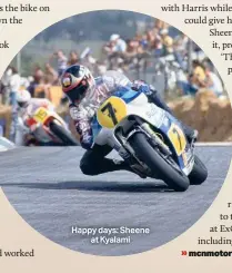  ??  ?? Happy days: Sheene at Kyalami