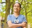  ?? AMY DAVIS/BALTIMORE SUN ?? Sujata Madhikarmi Badal, 31, a surgical nurse at Bridgepoin­t Hospital.