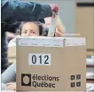  ?? GRAHAM HUGHES THE CANADIAN PRESS ?? A man casts his ballot on Quebec's election day in Montreal.