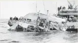  ??  ?? 1933 US Navy airship, USS Akron, is wrecked off the New Jersey coast due to severe weather