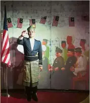  ??  ?? Historical day: A display showing Tunku Abdul Rahman declaring independen­ce at Dataran Merdeka in 1957 at the Red Carpet 2.