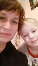  ?? ?? Halya and her son Dima have fled to Poland from Ukraine