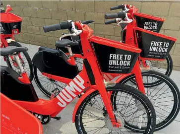  ??  ?? Uber is expected to launch its Jump electric scooters and bikes in New Zealand this year, but has been watching Lime’s issues closely.