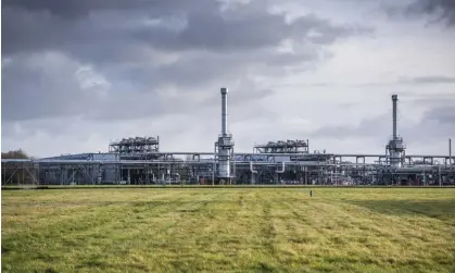  ?? Photograph: Corne Sparidaens/EPA ?? A gas storage site in Grijpskerk in the Netherland­s. Dutch natural gas storage facilities were filled to 50% of their capacity at the end of June.