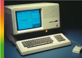  ??  ?? The expensive Lisa was Apple’s first computer to use a graphical interface and a mouse.