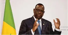  ??  ?? Senegal’s President Macky Sall