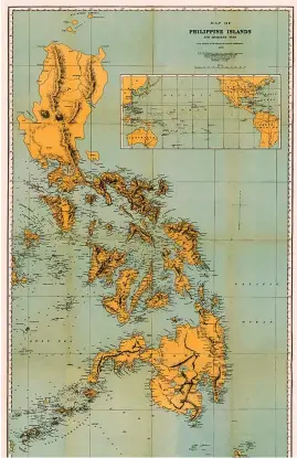  ?? ?? Ang mapa sa Pilipinas sa 1898 nga maoy gibasehan sa pagpalit sa mga Amerikano sa Pilipinas gikan sa mga Espanyol nga gipirmahan didto sa Treaty of Paris.