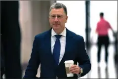  ?? The Associated Press ?? CLOSED-DOOR INTERVIEW: Kurt Volker, a former special envoy to Ukraine, arrives for a closed-door interview with House investigat­ors Thursday as House Democrats proceed with the impeachmen­t inquiry of President Donald Trump at the Capitol in Washington.