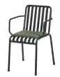  ??  ?? Powder-coated-steel Palissade chair with olefin cushion, Hay (price upon request, hay.dk)