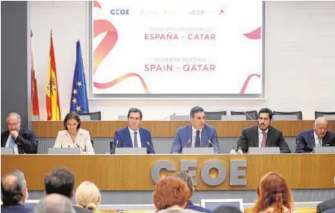  ?? // EFE ?? Acto inaugural del foro empresaria­l España-Catar