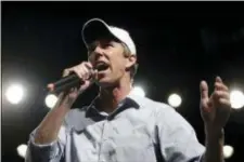  ?? ERIC GAY — THE ASSOCIATED PRESS FILE ?? In this file photo. Rep. Beto O’Rourke, D-El Paso, the 2018 Democratic candidate for U.S. Senate in Texas, speaks during a campaign rally in El Paso, Texas.