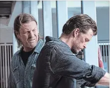  ?? STEVE DIETL THE ASSOCIATED PRESS ?? Sean Bean, left, with Ryan Kwanten in "The Oath." Bean plays the imprisoned patriarch of a gang of rogue cops.