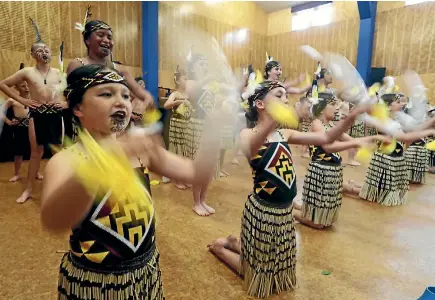  ?? MARTIN DE RUYTER/NELSON MAIL ?? Nelson Central’s Tamarike Toa o Te Pouahi are in Gisborne this week for the kapa haka national primary school competitio­n.