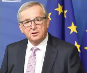  ??  ?? Juncker assume que está empenhado em alcançar um acordo.