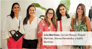  ??  ?? Juli Martínez, Carmen uín, Raquel Martínez enas Hernández y Judith Martínez