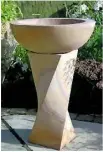  ??  ?? TWIST RAINBOW HONED BIRDBATH £399 (sandstone) Foras 01366 381069;www.foras.co.uk