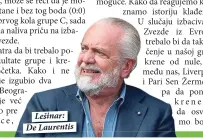  ??  ?? Lešinar: De Laurentis