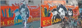  ?? FOTOS: CEDOC PERFIL ?? MURAL. Están Julio López, Mariano Ferreyra y ahora sumaron a Santiago.