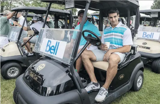  ?? DAVE SIDAWAY ?? Montreal Canadiens captain Max Pacioretty was the subject of much discussion Tuesday at his charity golf tournament at the Richelieu Valley Golf &amp; Country Club in Ste-Julie. There is plenty of speculatio­n about whether the Habs’ captain will be traded or will remain with the team.